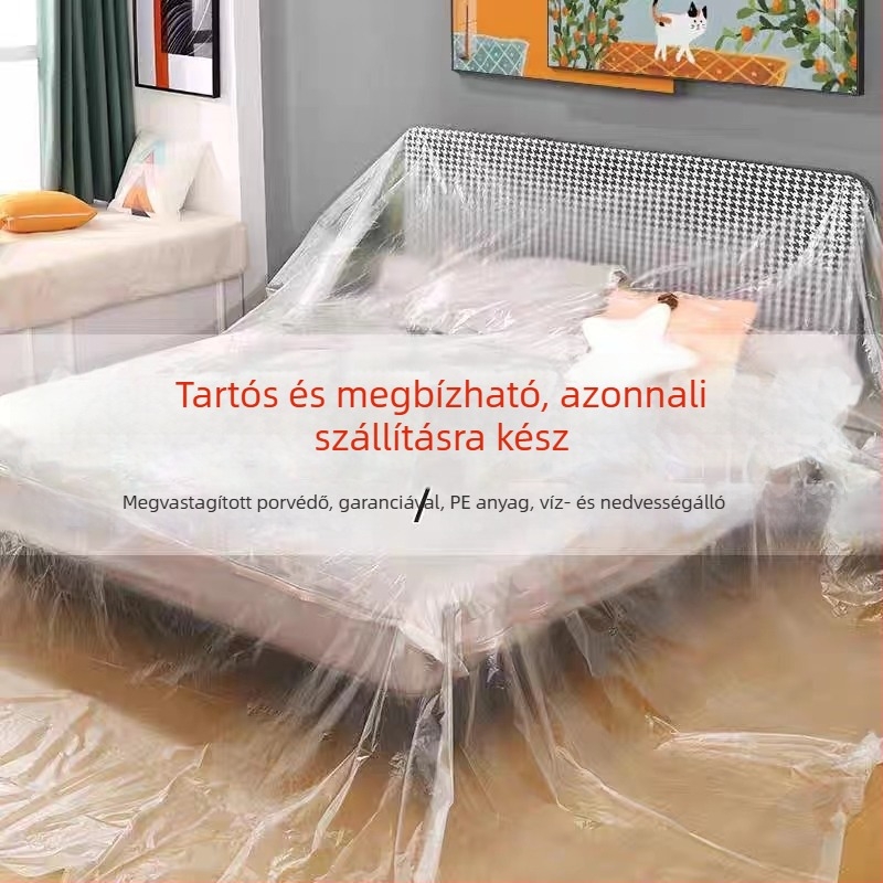 Egyszer használatos porvédő fóliafedél ágynemű és bútorok védelmére