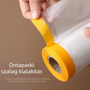 Egyszer használatos porvédő fólia ágyak és bútorok védelmére