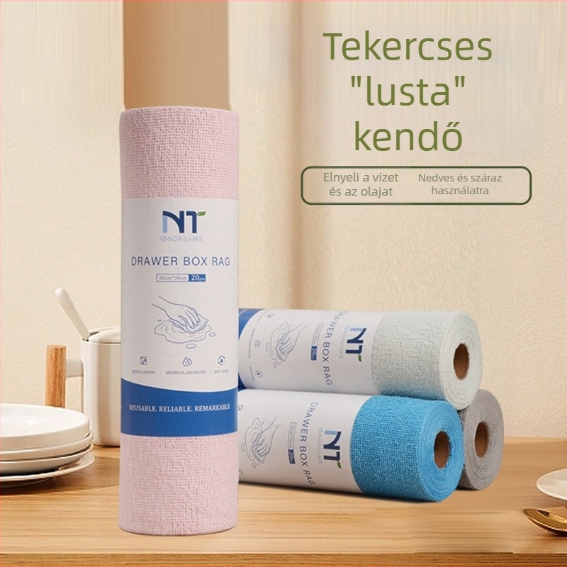 Mikroszálas konyhai törlőkendő – antibakteriális, nedvszívó, vastag, könnyen tisztítható, guruló dizájnnal, egyedi készítésű