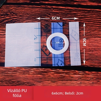Köldök patch nem szövött textilből akupunktúrás pontokhoz, üres hátlappal, méretek 5×5 cm, 6×6 cm, 7×7 cm