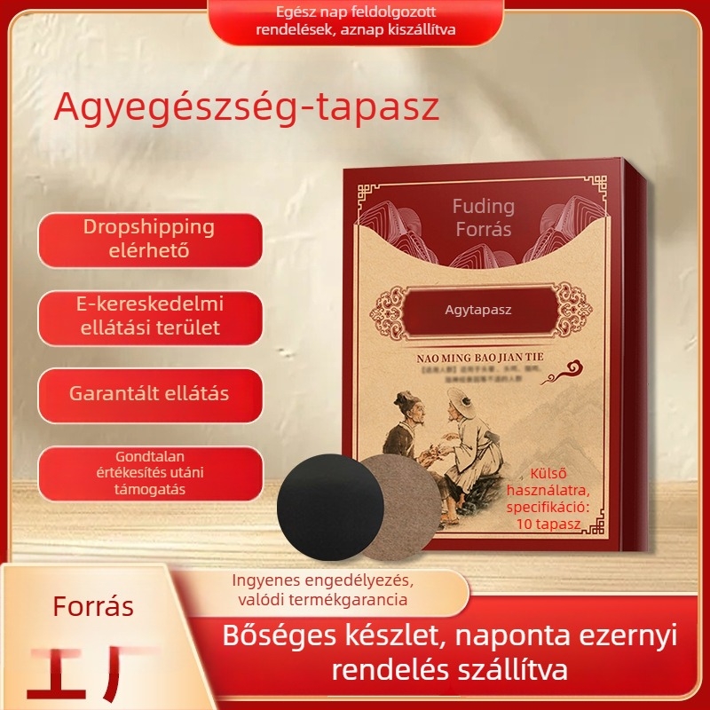 Fejre szánt akupunktúrás tapasz fejzúgásra, fülzúgásra és szédülésre