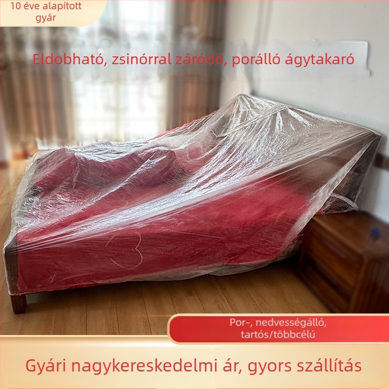 Egyszer használatos porvédő bútorokra, PE-filmből készült, átlátszó, por- és nedvességálló, kanapé és egyéb bútorok védelmére, különböző méretek