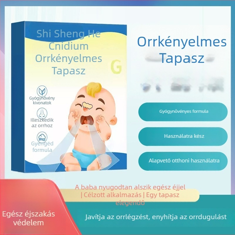 Gyermekeknek szóló gyógynövényes orrtapasz a nazális elzáródás és szárazság enyhítésére