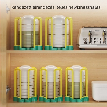 Konyhai összecsukható leeresztő állvány mosogatótálakhoz, forgó, multifunkcionális edény rendező