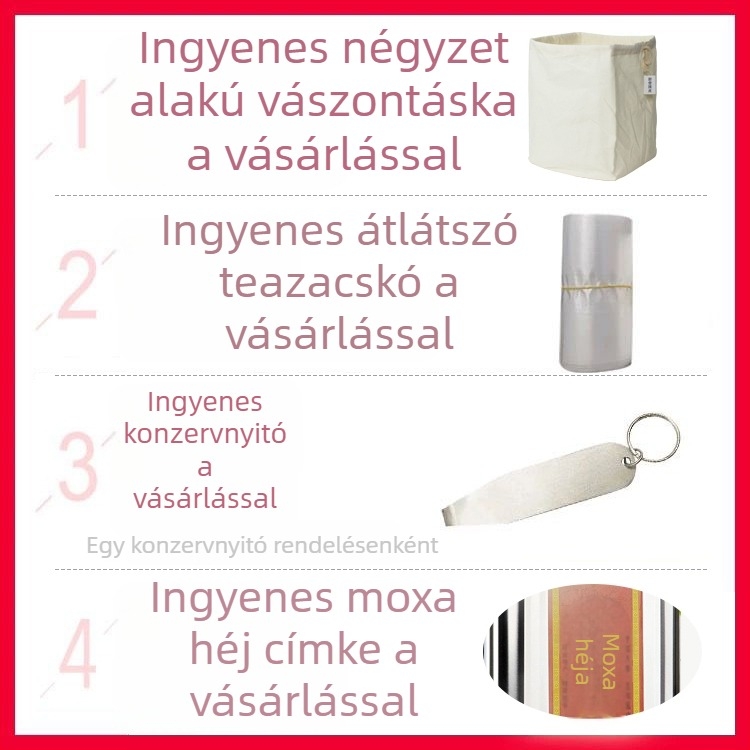 Mandarinhéj tároló doboz nedvességzáró pamutbetéttel, nagy átmérőjű vas tartály ajándékhoz