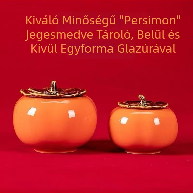 Datolyaszilva alakú kerámiatároló zárható fedéllel – tea- és édesség tárolására – dekoratív ajándék