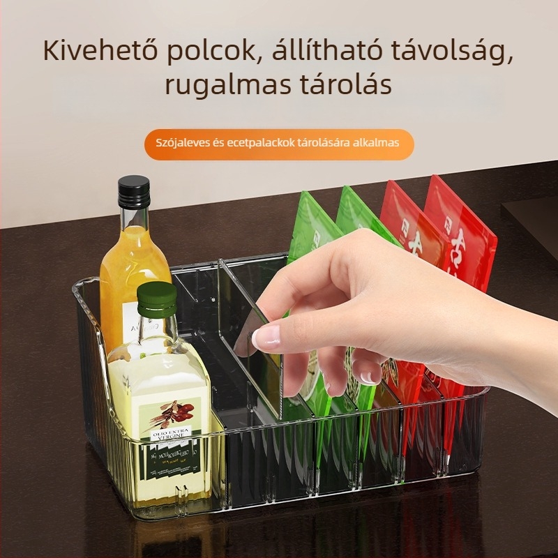 Fúrás nélküli szekrényajtóra akasztható tárolókosár fokhagyma és gyömbér számára – könnyen tisztítható