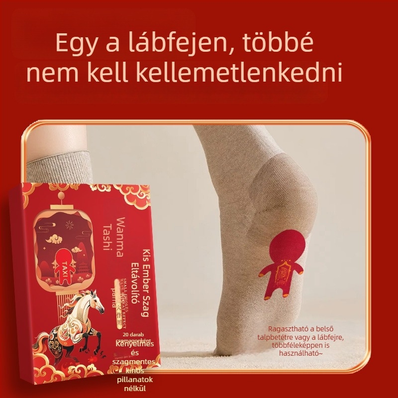 Újévi láb- és cipőillat eltávolító tapasz – eltávolítja a láb- és cipőillatot, izzadó láb tapasz mugworttal