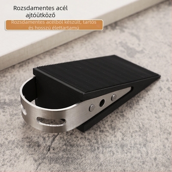 Rozsdamentes acél ajtóstop XX-008 – csúszásmentes üveg- és faajtókhoz