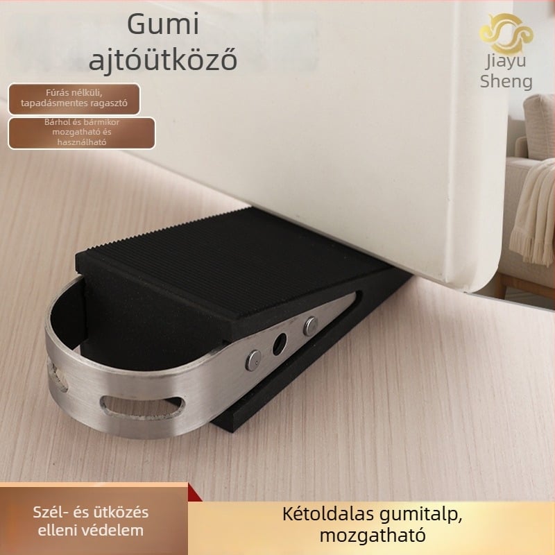Rozsdamentes acél ajtóstop XX-008 – csúszásmentes üveg- és faajtókhoz