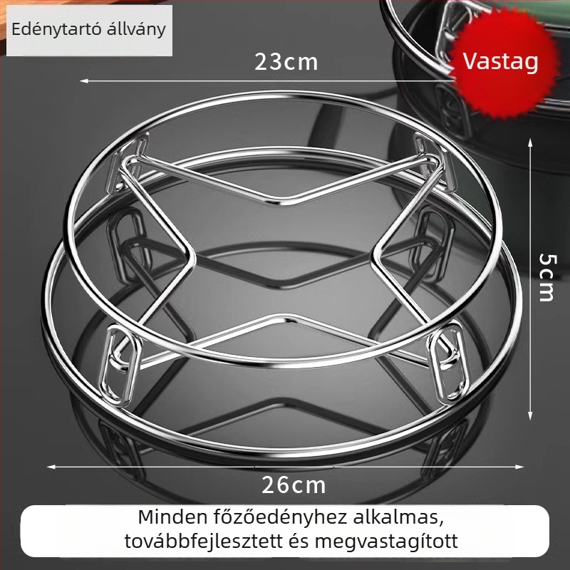Rozsdamentes acél edényállvány a konyhában, többfunkciós tároló, hővédő az égési sérülések ellen, gőzölő állvány