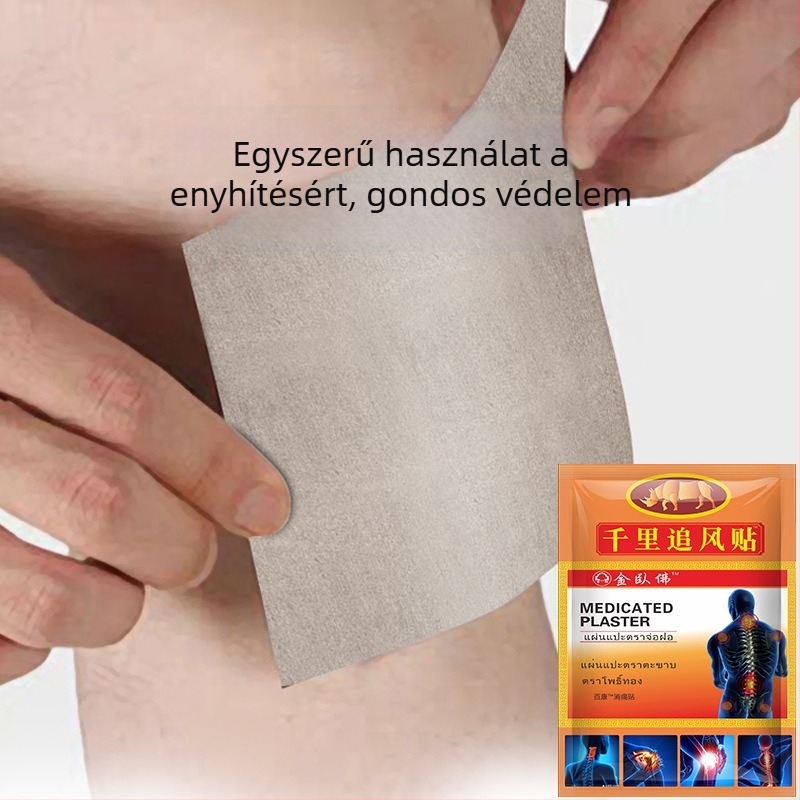 Red Tiger Wanjin önmelegedő pasztás tapaszok nyakra, vállra, derékra és a lábak diszkomfortjának enyhítésére, 10 darabos csomag