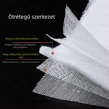 MB022 Mágikus puha pamut törlőkendő, 5 réteg + extra pamut, 3 darabos csomag, konyhai nedvszívó tisztító kendő