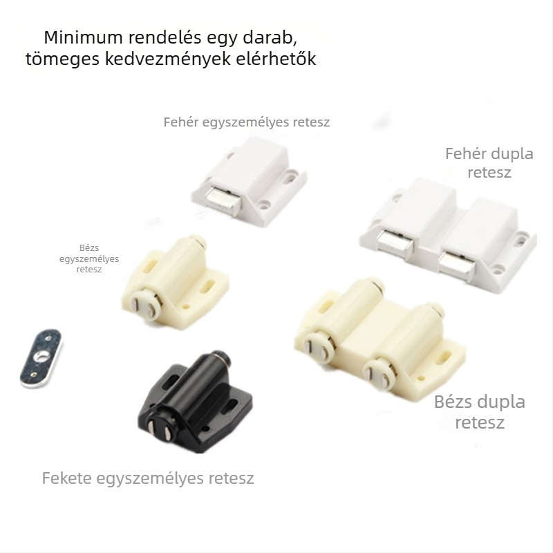 Kör alakú mágneses szekrényajtó zár műanyag ütéscsillapítóval