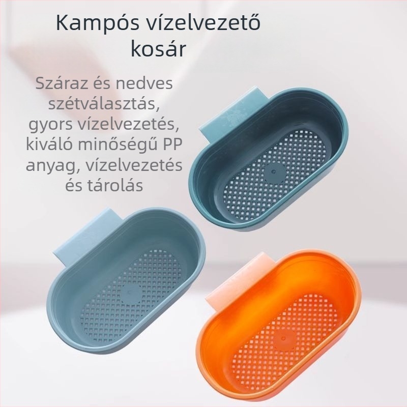 Műanyag lefolyókosár a konyhai mosogatóhoz — gyümölcskosár és maradék ételek szűrőkosara