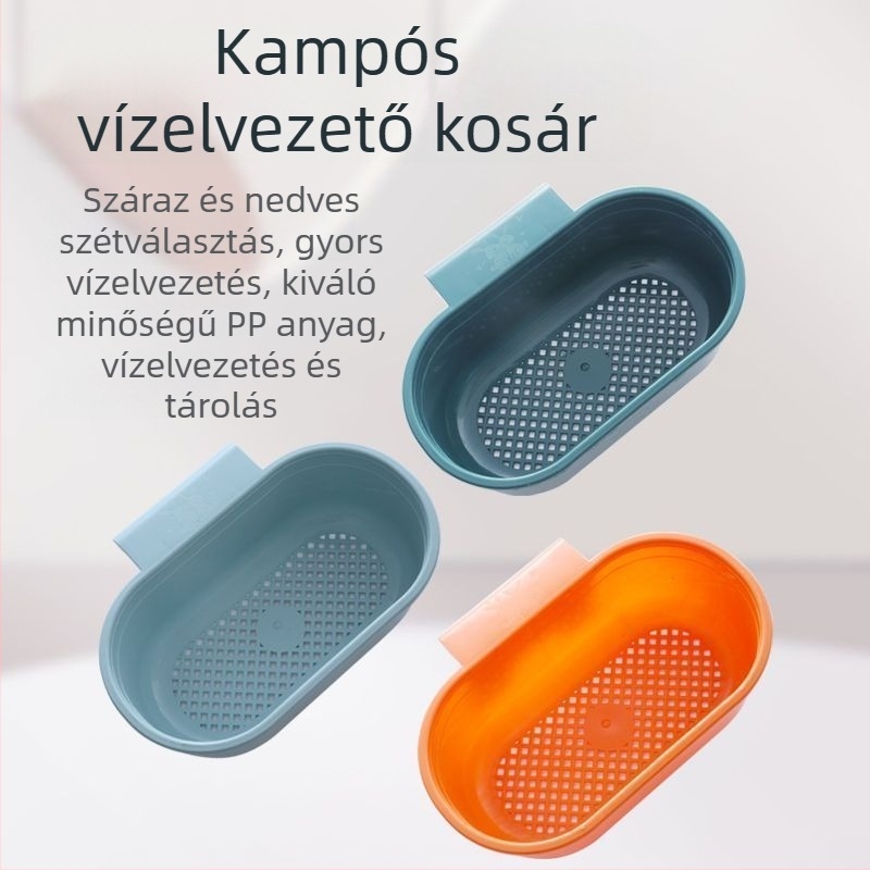 Műanyag lefolyókosár a konyhai mosogatóhoz — gyümölcskosár és maradék ételek szűrőkosara