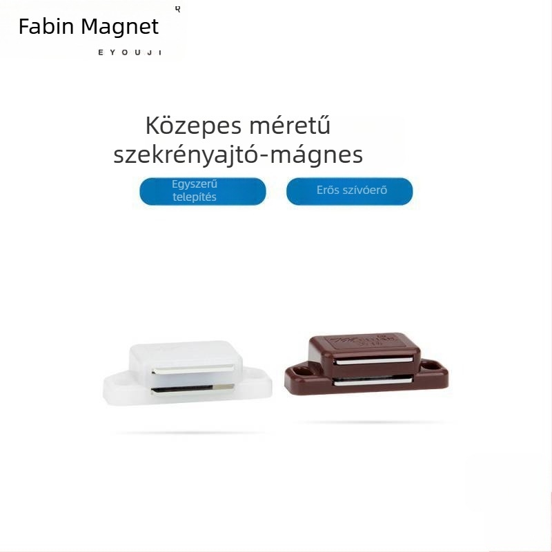 Mágneses műanyag szekrényzár – mágneses érintészár klippel ruhásszekrényekhez és konyhai szekrényekhez
