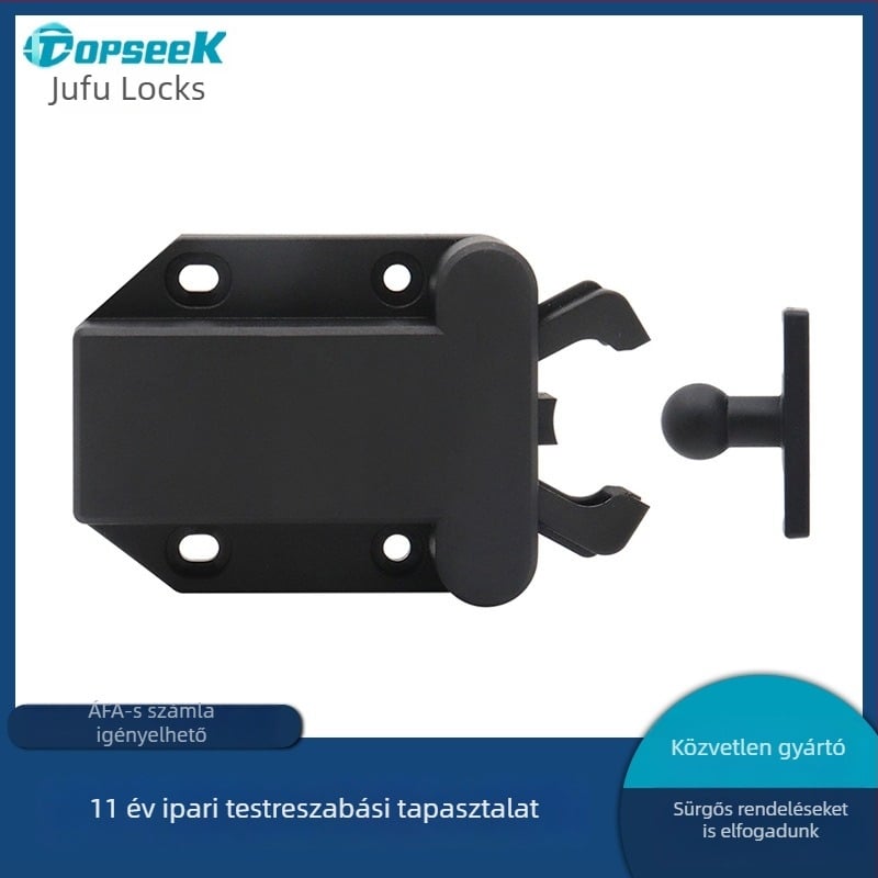 Beetle-stílusú önzáró ajtófogó tűzvédelmi szekrényekhez és rejtett ajtókhoz, műanyag nyomó-visszacsapó mechanizmus