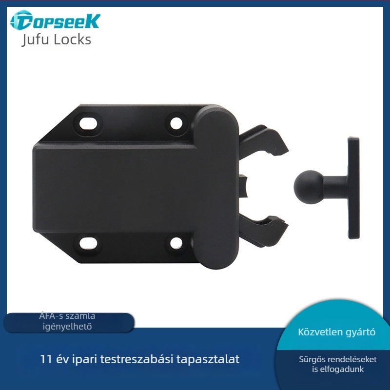 Beetle-stílusú önzáró ajtófogó tűzvédelmi szekrényekhez és rejtett ajtókhoz, műanyag nyomó-visszacsapó mechanizmus