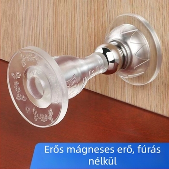 Testreszabott mágneses szilikon ajtóstop, fúrás nélkül, csendes, otthoni használatra, fürdőszobához és hálószobához, ütközésvédő