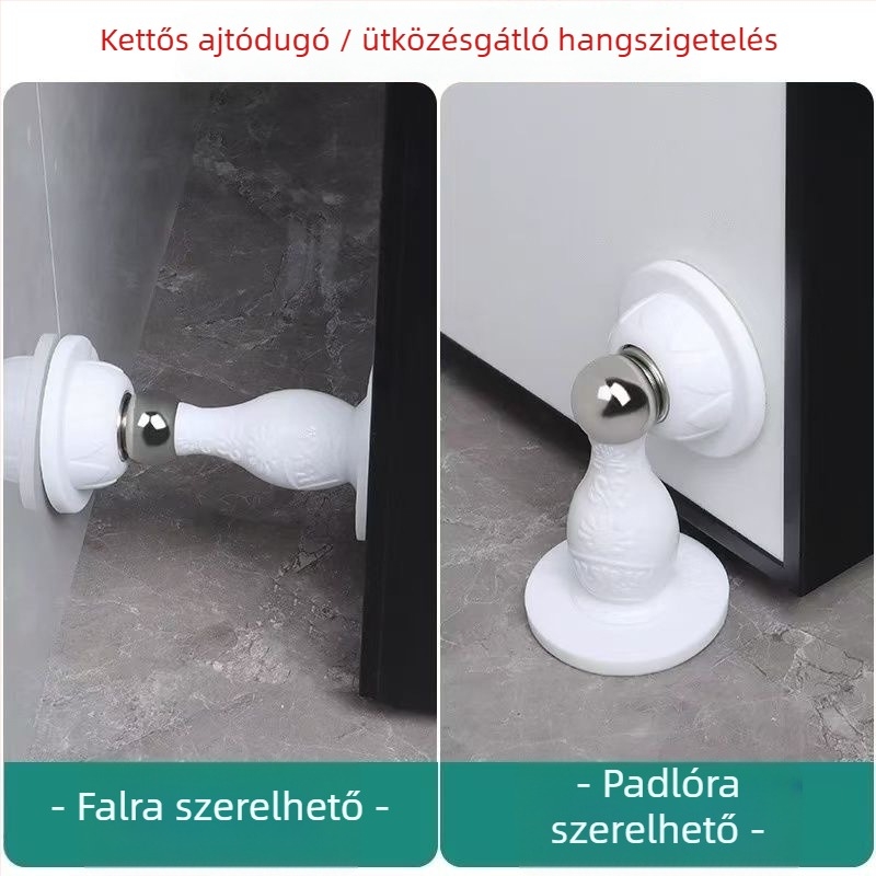 Testreszabott mágneses szilikon ajtóstop, fúrás nélkül, csendes, otthoni használatra, fürdőszobához és hálószobához, ütközésvédő