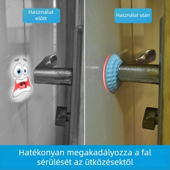 Szilikon ajtóütköző, furatok nélkül, műanyag ajtóütköző fürdőszobához és hálószobához, gumírozott ütéscsillapító párna, 5 darabos készlet