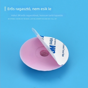 Szilikon ajtóütköző, furatok nélkül, műanyag ajtóütköző fürdőszobához és hálószobához, gumírozott ütéscsillapító párna, 5 darabos készlet