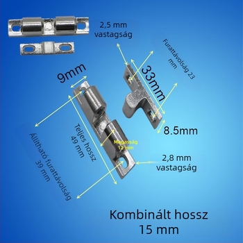 Gyöngyökkel díszített ajtóstopper, cinkötvözet