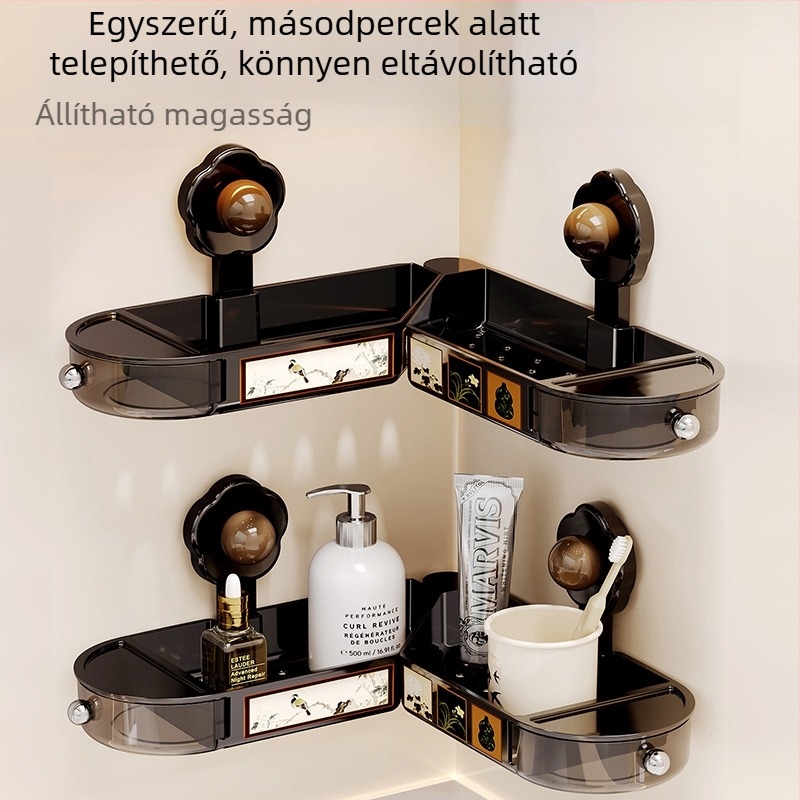 Retro stílusú csaptele tároló állvány szívókorongokkal, falra szerelhető, fúrás nélkül, forgó konyhai szervező