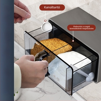 Fali fűszertartó doboz fúrás nélkül – só és MSG tárolására
