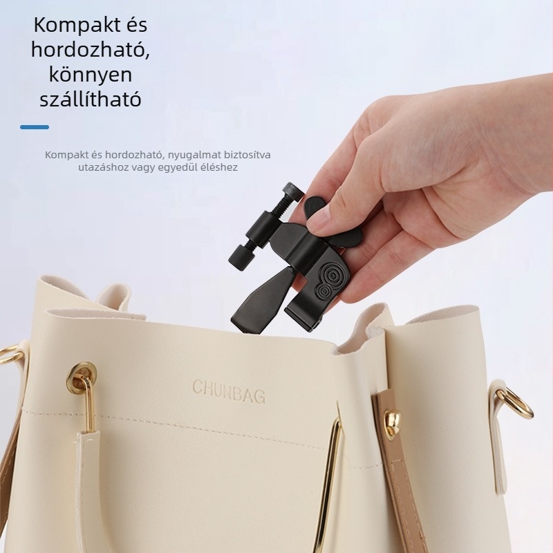 Pillangó ajtóstopper, lopás elleni védelemmel, otthonra és szállodába, beépített telepítés
