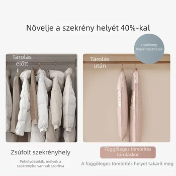 Pehelykabát tároló táska – vastag nedvességálló porvédő a szezonális ruházathoz