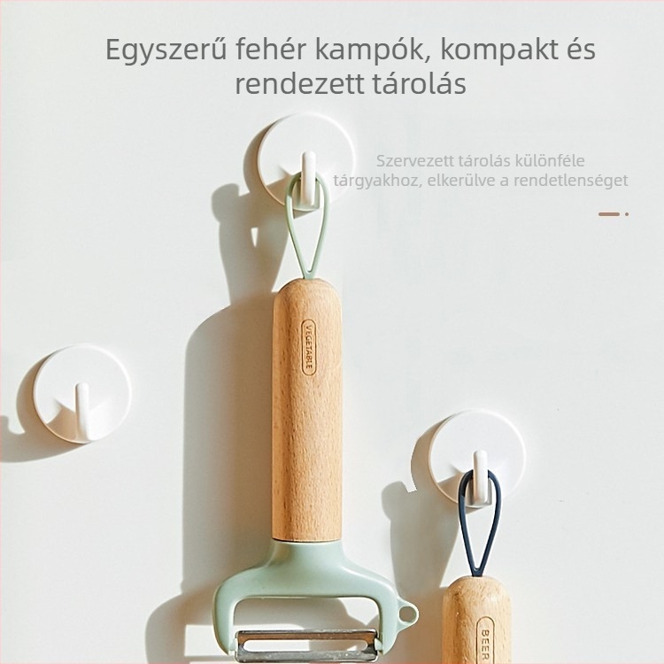Japán stílusú forgó akasztó, fúrás nélkül falra szerelhető ragasztóval, konyhához és előszobához, 1–3 kg