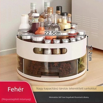Konyhai forgó tároló a pultra fűszerekhez – multifunkcionális rendező
