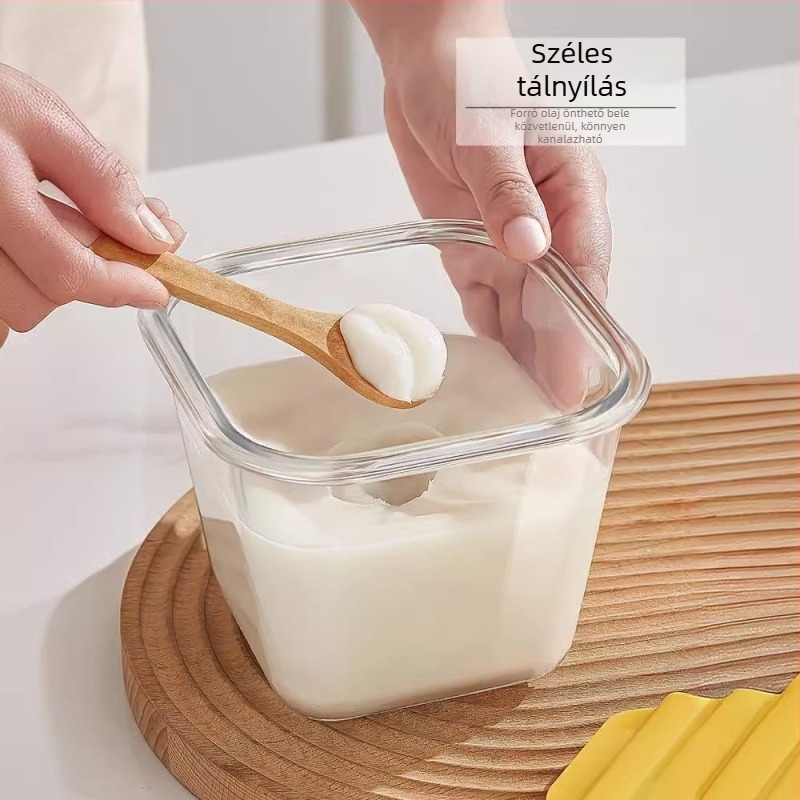 Négyzet alakú üvegtároló chiliolaj számára, hőálló, 800-1000 ml, konyhai tárolás