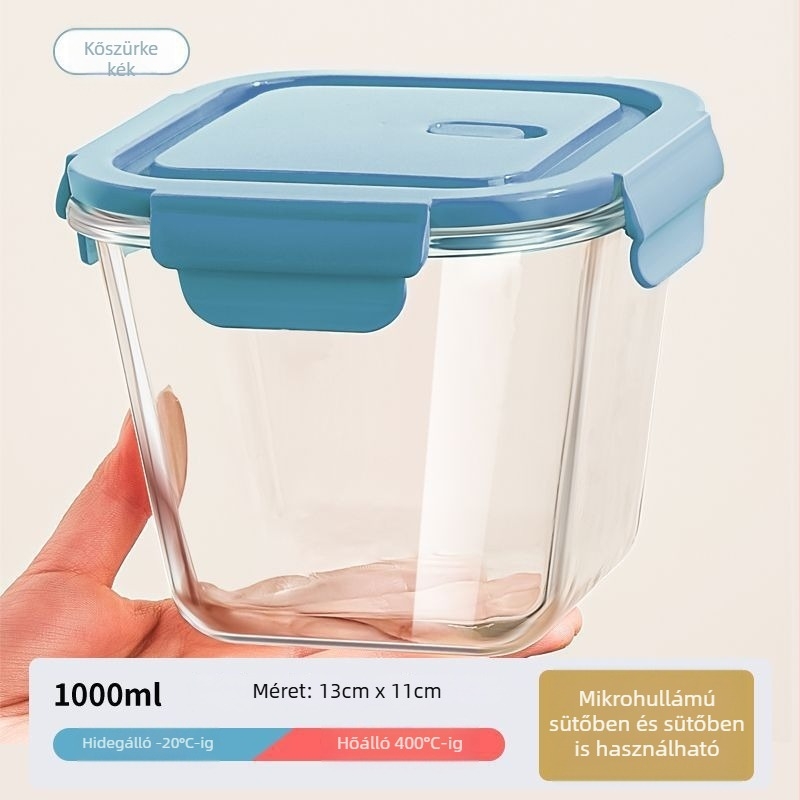 Négyzet alakú üvegtároló chiliolaj számára, hőálló, 800-1000 ml, konyhai tárolás