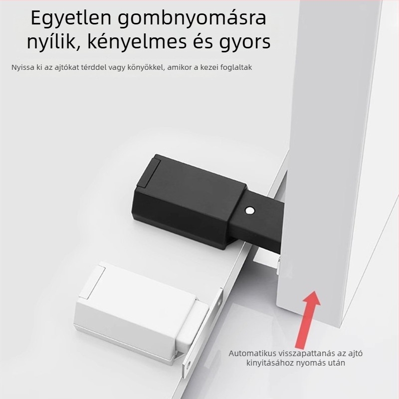 Nagy teherbírású mágneses ajtónyitó fogantyú gardrób- és szobaajtókhoz — rejtett visszapattanó mechanizmus