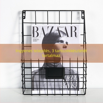 Nordic vasból készült falra szerelhető magazintartó, minimalist nappali tároló