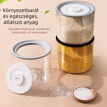 Zárt rizstároló – nedvesség- és rovarálló műanyag konyhai tároló, 5L+