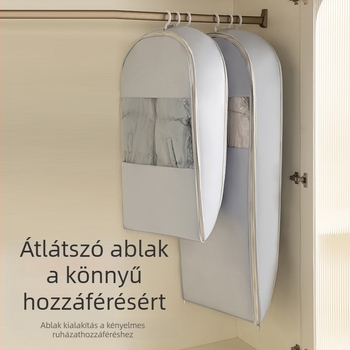 Átlátszó ruhaprotis porvédő felakasztható gardróbhoz, kompressziós tároló táska pehelykabátokhoz