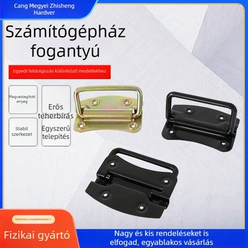 Összecsukható gyűrűs fogantyú rozsdamentes acélból, alkalmas tokokra: repülőtokokra, szerszámtartókra és fa dobozokra