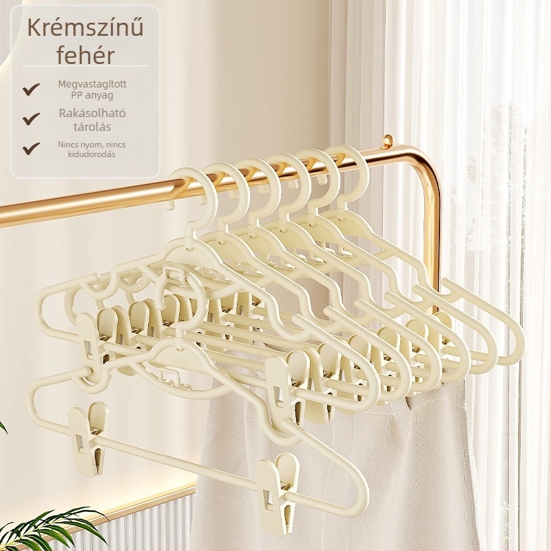Csúszásmentes ruhafogas beépített nadrágszár-klippel – 2-in-1 dizájn