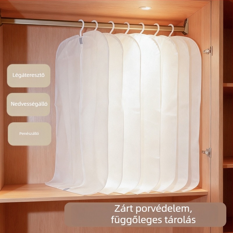 Porvédő ruhahuzat és gardrób tárolótáska — nedvesség- és porálló, minimalist gardrób szervező