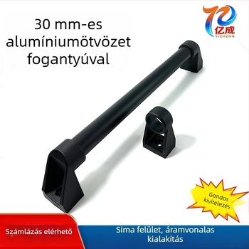 30 mm-es alumínium ötvözetű szekrényajtó fogantyú, CNC-megmunkált, négyszögletes fej