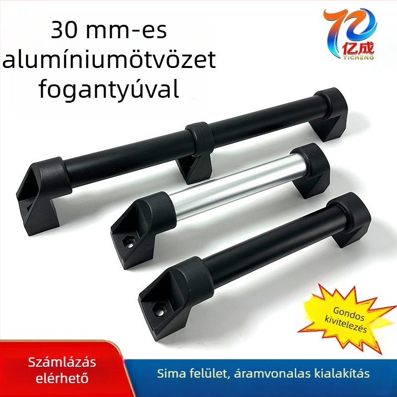 30 mm-es alumínium ötvözetű szekrényajtó fogantyú, CNC-megmunkált, négyszögletes fej