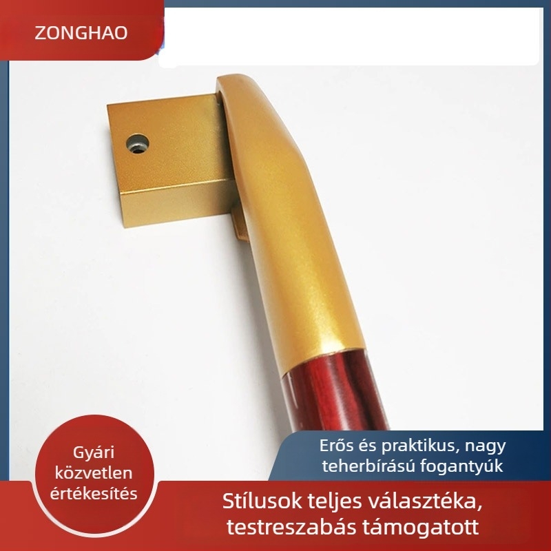 Ötvözetből készült, masszív kilincs erkélyhez, csúsztatott ajtók és ablakokhoz, modern európai stílus