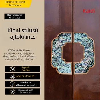 Kínai stílusú ajtófogantyú, fém-üveg anyagból, nagy ajtókhoz, szállodák és éttermek számára, tolóajtó fogantyú