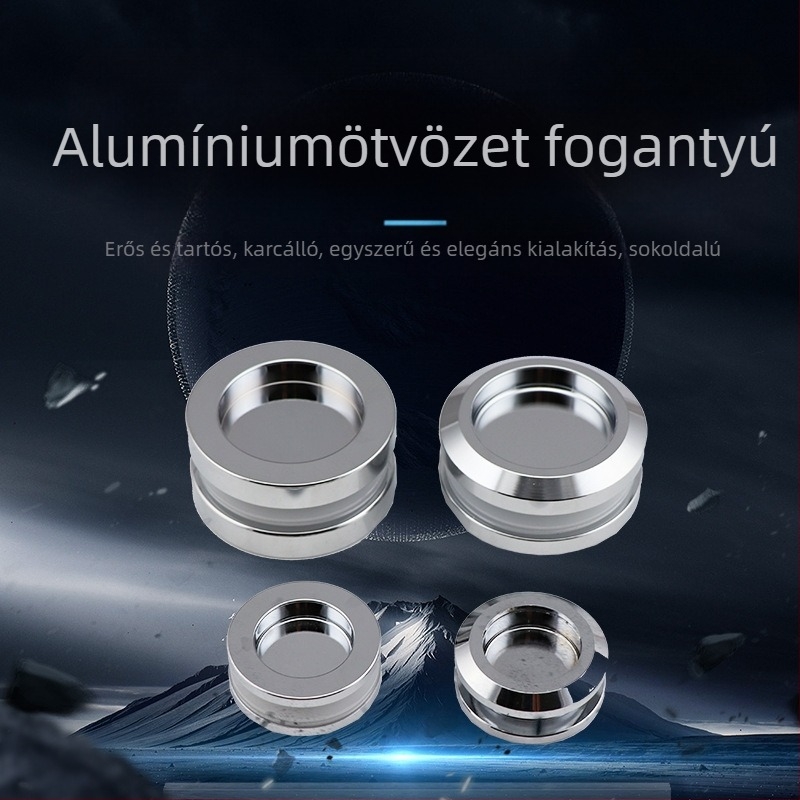 Kerek, sötét fogantyú üveg tolóajtóhoz fürdőszobában, kétoldalas