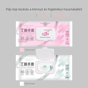 Eldobható mosogatós kesztyűk, hosszú, nitril, élelmiszer-minőségű, konyha és háztartás
