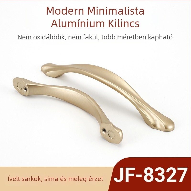 JF-8327 alumínium húzófogantyú fiókokhoz, konyhai szekrényekhez, ruhásszekrényekhez és cipősszekrényekhez